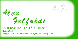 alex felfoldi business card
